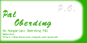 pal oberding business card
